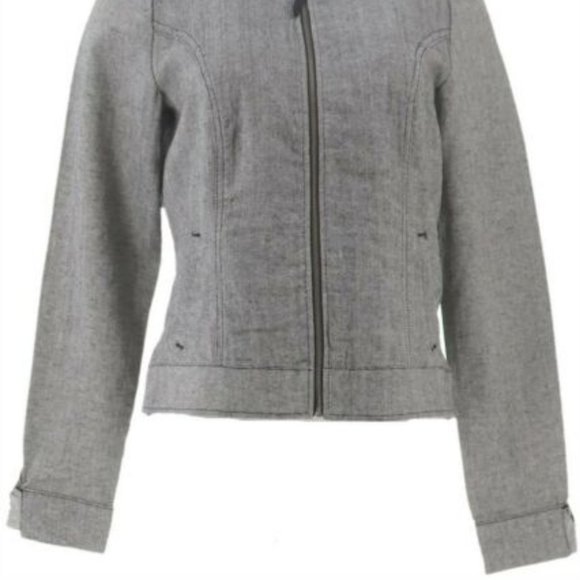 NWT LIZ CLAIBORNE NY HERRINGBONE BLACK ZIP‎ JACKET 8 & 16 - Picture 7 of 15